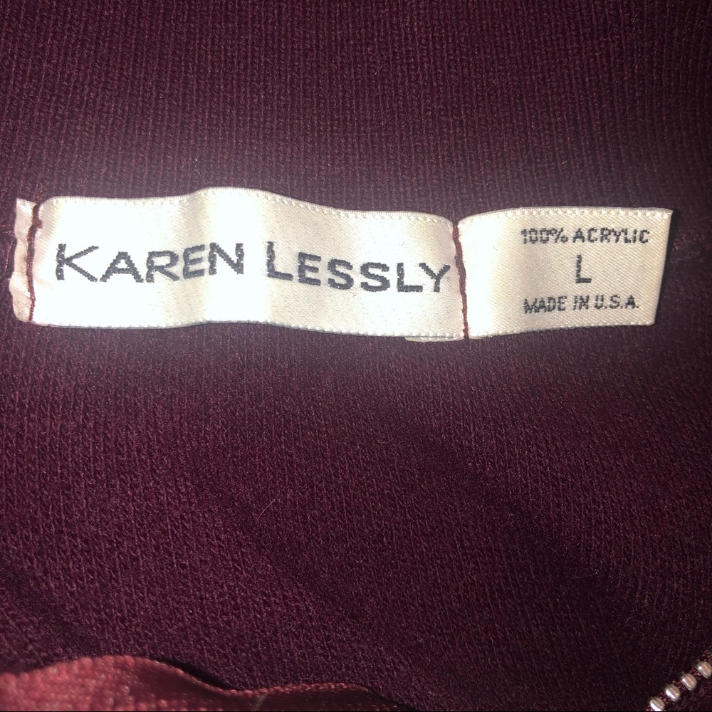 Karen Lessly 3/4 Sleeve Zipper-Collar Pocket Top - Picture 10 of 10